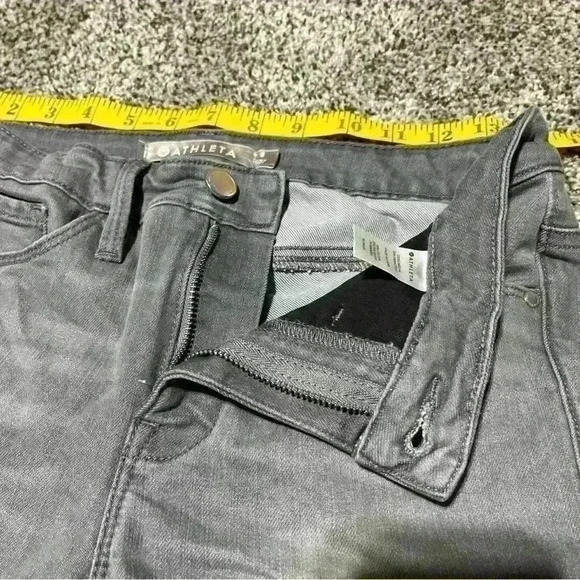Athleta Jeans Women 6 Grey Sculptek Skinny Mid Rise Stretch Denim Lightweight - Picture 6 of 11